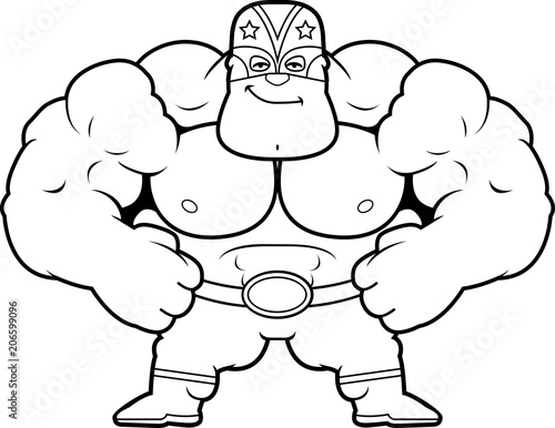 Cartoon Luchador Confident