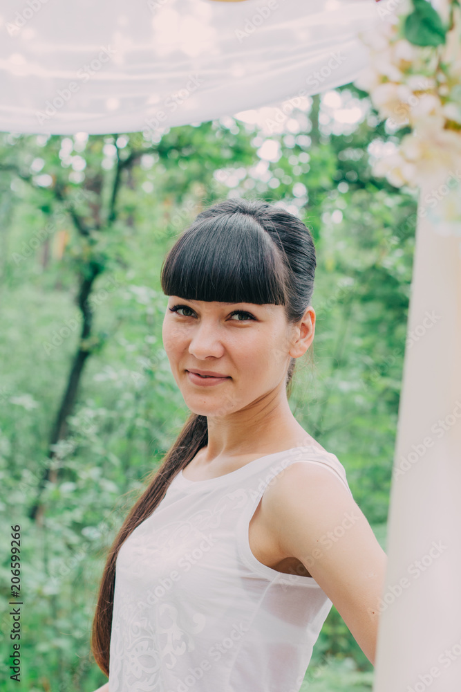 Beautiful woman photographed in nature on a bright day. Beautiful woman photographed in nature on a bright day.