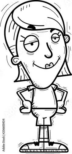 Confident Cartoon Woman