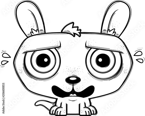 Terrified Little Cartoon Kangaroo