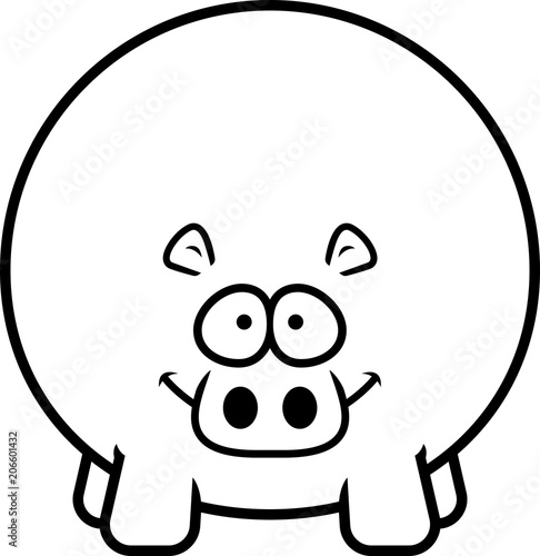Happy Cartoon Hippo