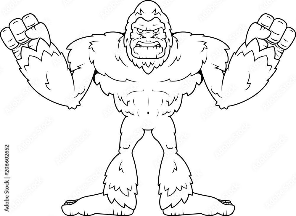 Cartoon Sasquatch Angry Cartoon Sasquatch Angry