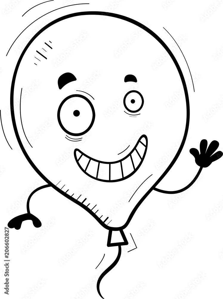 Obraz premium Cartoon Balloon Waving