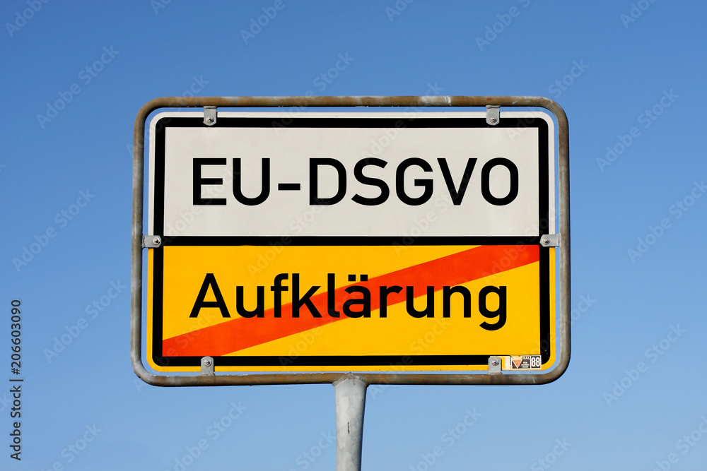 Schild DSGVO Keine Aufklärung und Unterstützung Schild DSGVO Keine Aufklärung und Unterstützung