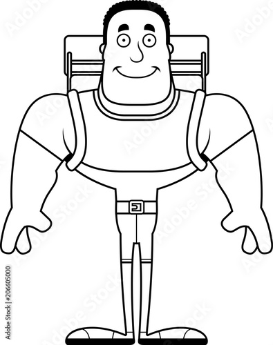 Cartoon Smiling Hiker