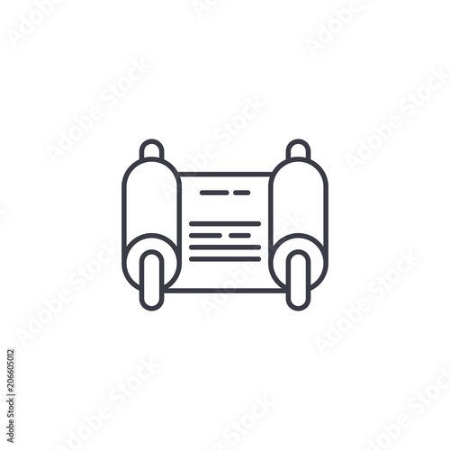 Fiat linear icon concept. Fiat line vector sign, symbol, illustration.