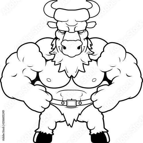 Cartoon Minotaur Confident