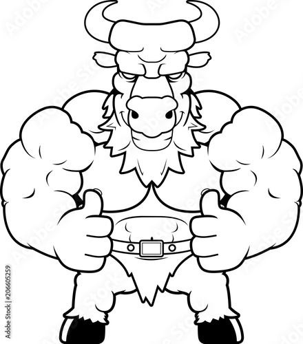 Cartoon Minotaur Thumbs Up