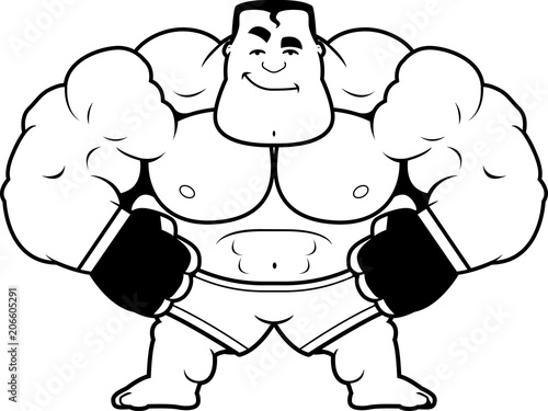 Cartoon MMA Fighter Confident