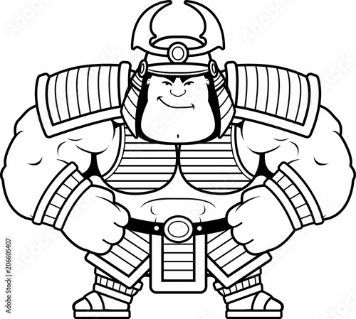 Cartoon Samurai Confident
