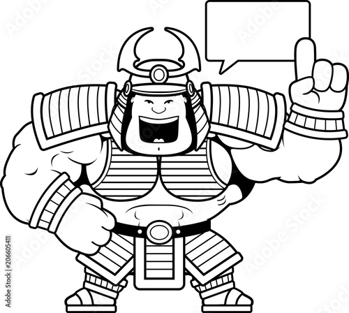 Cartoon Samurai Talking