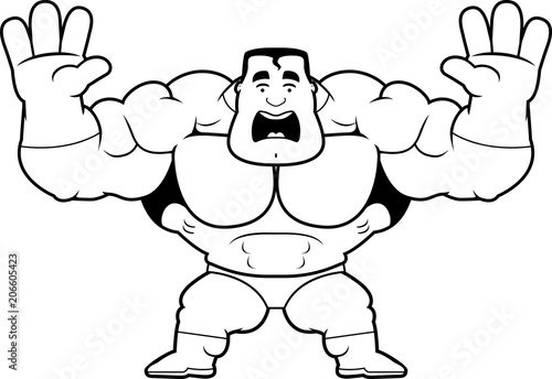 Cartoon Superhero Scared