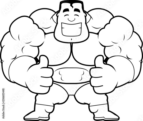 Cartoon Superhero Thumbs Up
