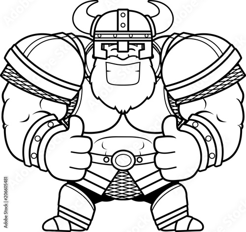 Cartoon Viking Thumbs Up