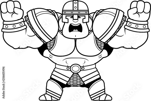 Cartoon Warrior Angry