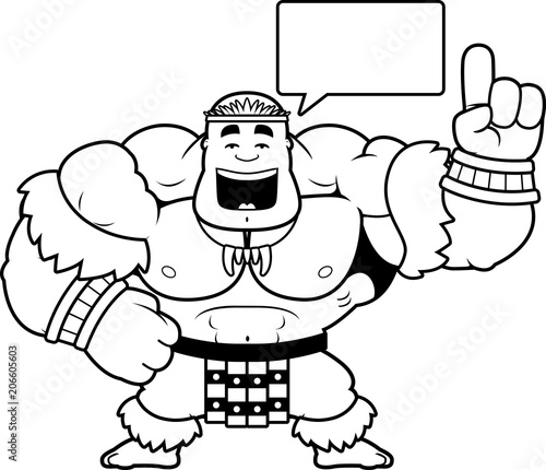 Cartoon Zulu Warrior Talking