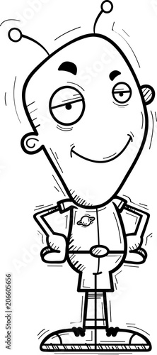 Confident Cartoon Alien Man