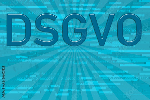 Hintergrund DSGVO Text auf Binären Zahlen