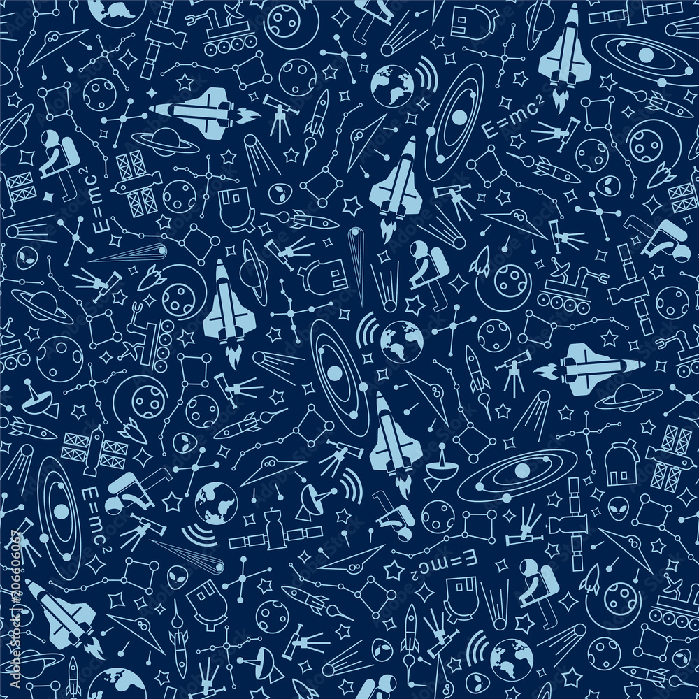 Background pattern with space universe theme Background pattern with space universe theme
