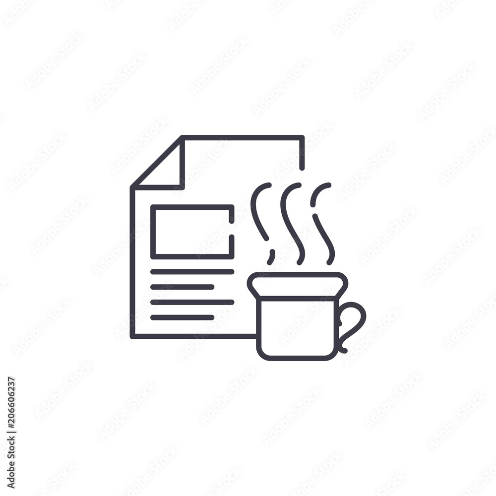 Hot news linear icon concept. Hot news line vector sign, symbol, illustration. Hot news linear icon concept. Hot news line vector sign, symbol, illustration.