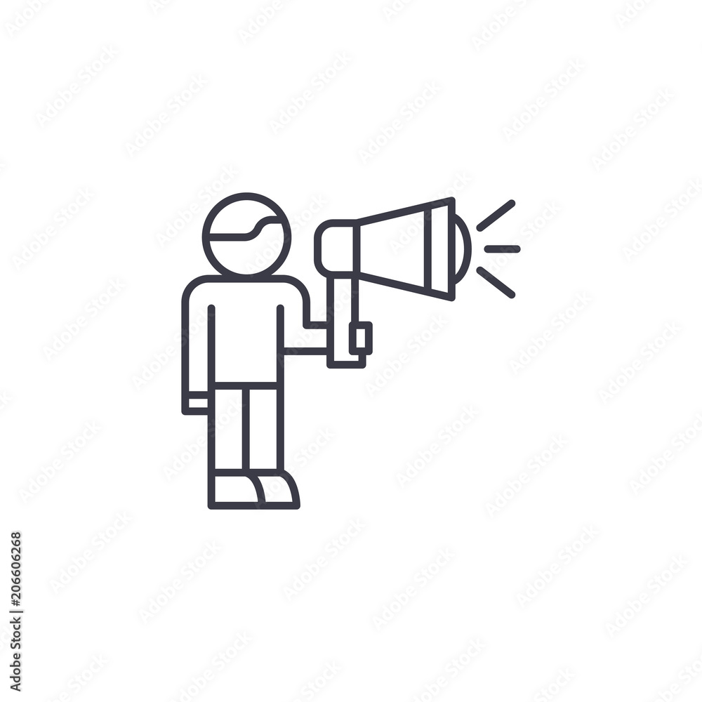 HR promotion linear icon concept. HR promotion line vector sign, symbol, illustration. HR promotion linear icon concept. HR promotion line vector sign, symbol, illustration.