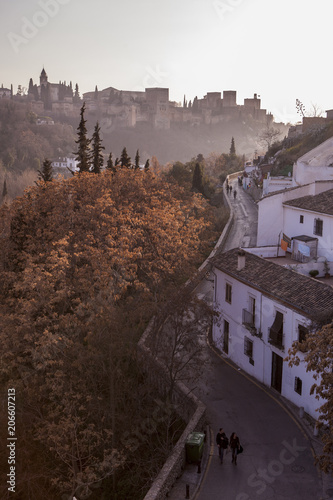 Obraz na płótnie paseo calles de granada w salonie