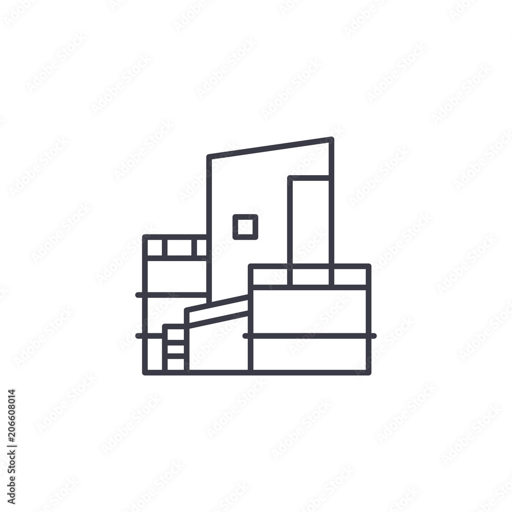Oil company linear icon concept. Oil company line vector sign, symbol, illustration. Oil company linear icon concept. Oil company line vector sign, symbol, illustration.