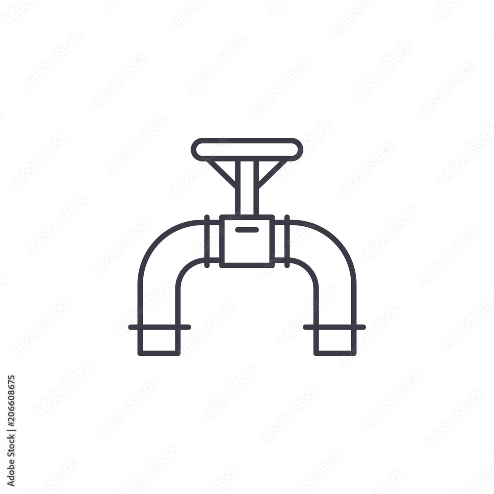 Pipeline linear icon concept. Pipeline line vector sign, symbol, illustration. Pipeline linear icon concept. Pipeline line vector sign, symbol, illustration.
