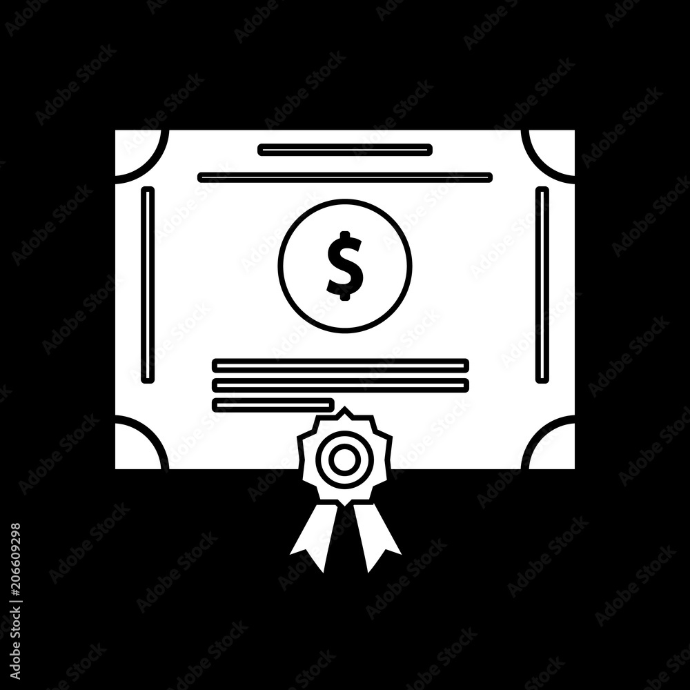 Stock share certificate icon vector, filled flat sign, solid colorful pictogram isolated on white. Bonds, securities symbol, logo illustration. Vector illustration Stock share certificate icon vector, filled flat sign, solid colorful pictogram isolated on white. Bonds, securities symbol, logo illustration. Vector illustration