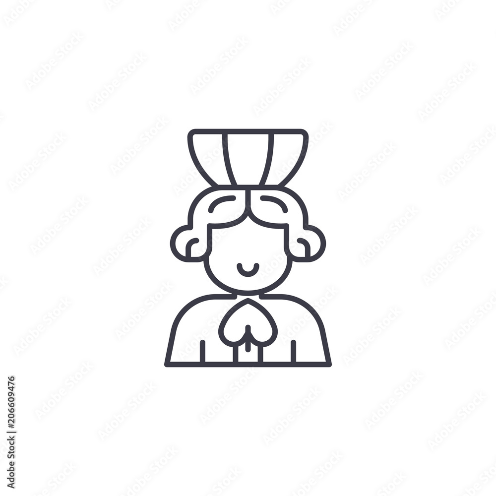Queen of spades linear icon concept. Queen of spades line vector sign, symbol, illustration. Queen of spades linear icon concept. Queen of spades line vector sign, symbol, illustration.