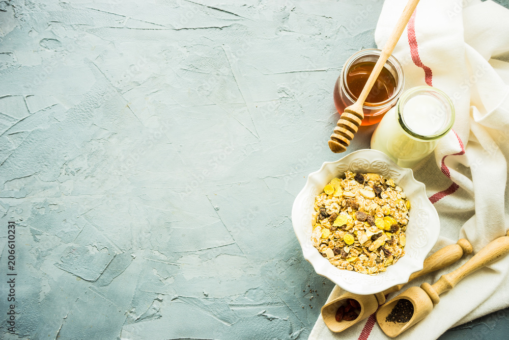 Fototapeta premium Healthy breakfast concept