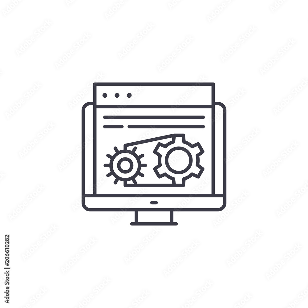 Schematic diagram linear icon concept. Schematic diagram line vector sign, symbol, illustration. Schematic diagram linear icon concept. Schematic diagram line vector sign, symbol, illustration.