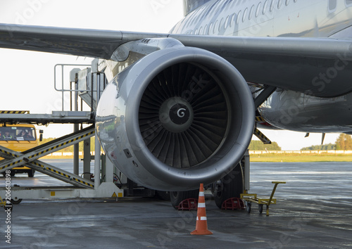 Aircraft turbine on maintenance