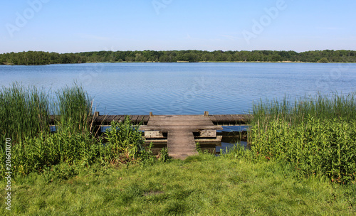 Overview Naarden lake (Naardermeer) in the Netherlands