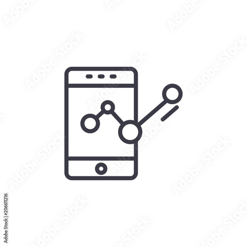 Status messages linear icon concept. Status messages line vector sign, symbol, illustration.