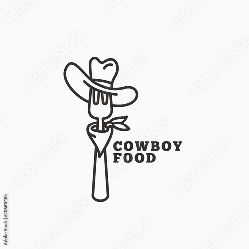 Cowboy food logo