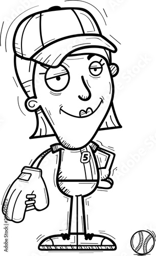 Confident Cartoon Baseball Player