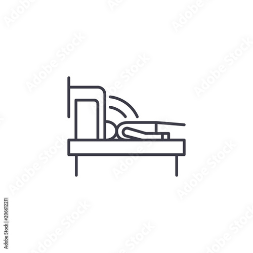 Tomography linear icon concept. Tomography line vector sign, symbol, illustration.