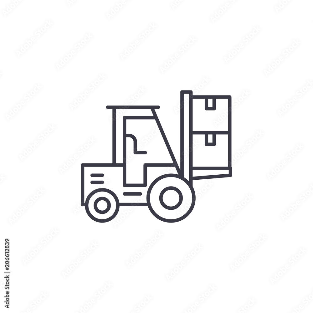 Warehouse services linear icon concept. Warehouse services line vector sign, symbol, illustration.