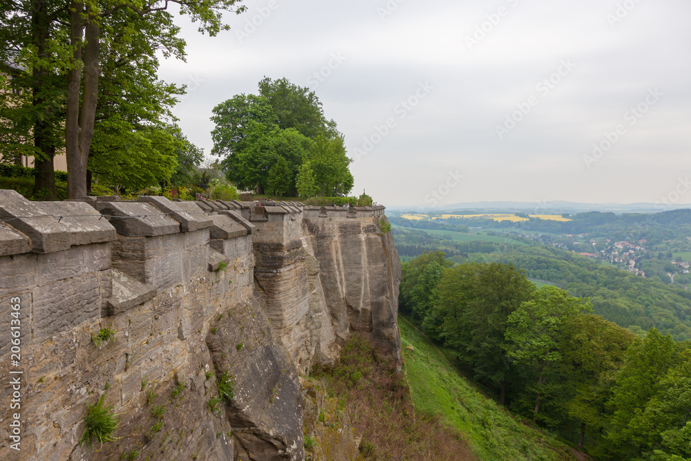 Fortress Konigstein. Mountain fortress in Saxon Switzerland. 
