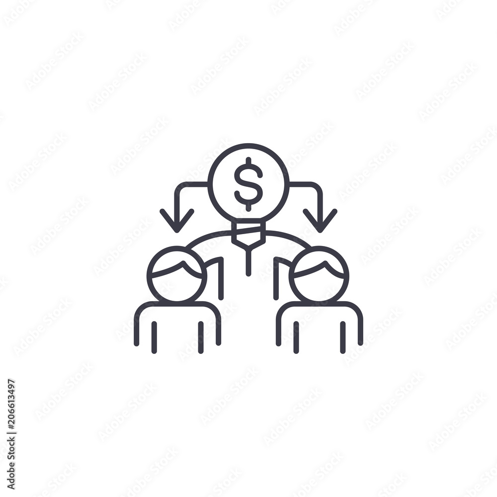 Workers linear icon concept. Workers line vector sign, symbol, illustration. Workers linear icon concept. Workers line vector sign, symbol, illustration.