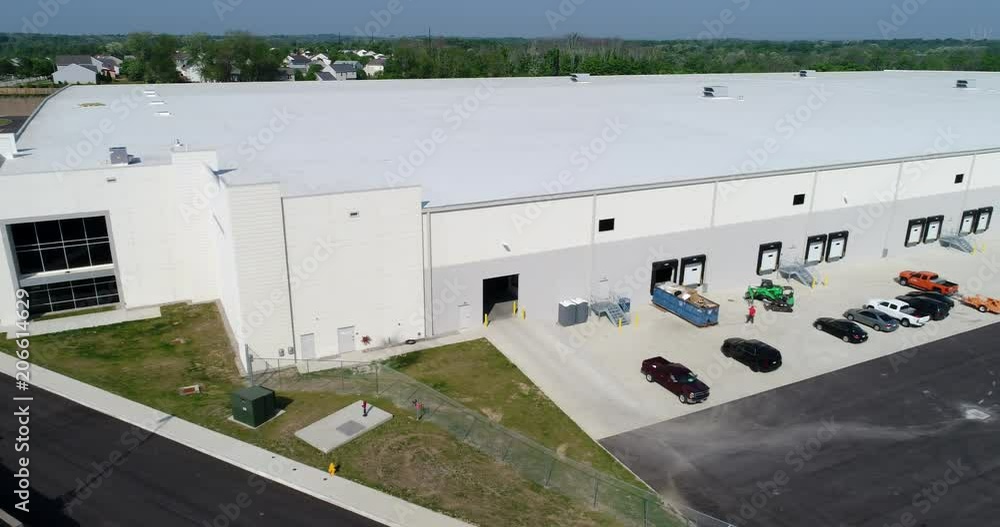 Aerial video warehouse and distribution centers near the Cincinnati