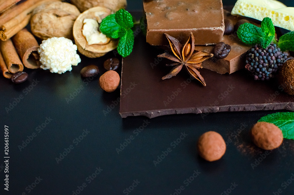 Fototapeta premium Different kind of chocolate
