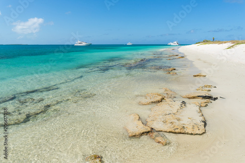 Beautiful beach in Los Roques archipelago, one of the most photo