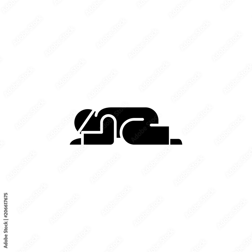 Islam prayer black icon concept. Islam prayer flat vector symbol, sign, illustration. Islam prayer black icon concept. Islam prayer flat vector symbol, sign, illustration.