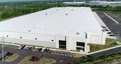 Aerial video warehouse and distribution centers near the Cincinnati Northern Kentucky International Airport