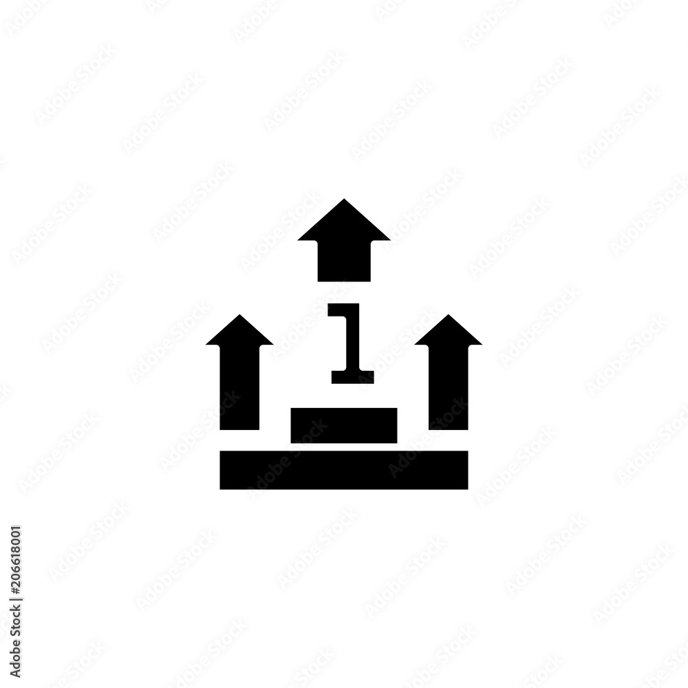 Leading position black icon concept. Leading position flat vector symbol, sign, illustration. Leading position black icon concept. Leading position flat vector symbol, sign, illustration.