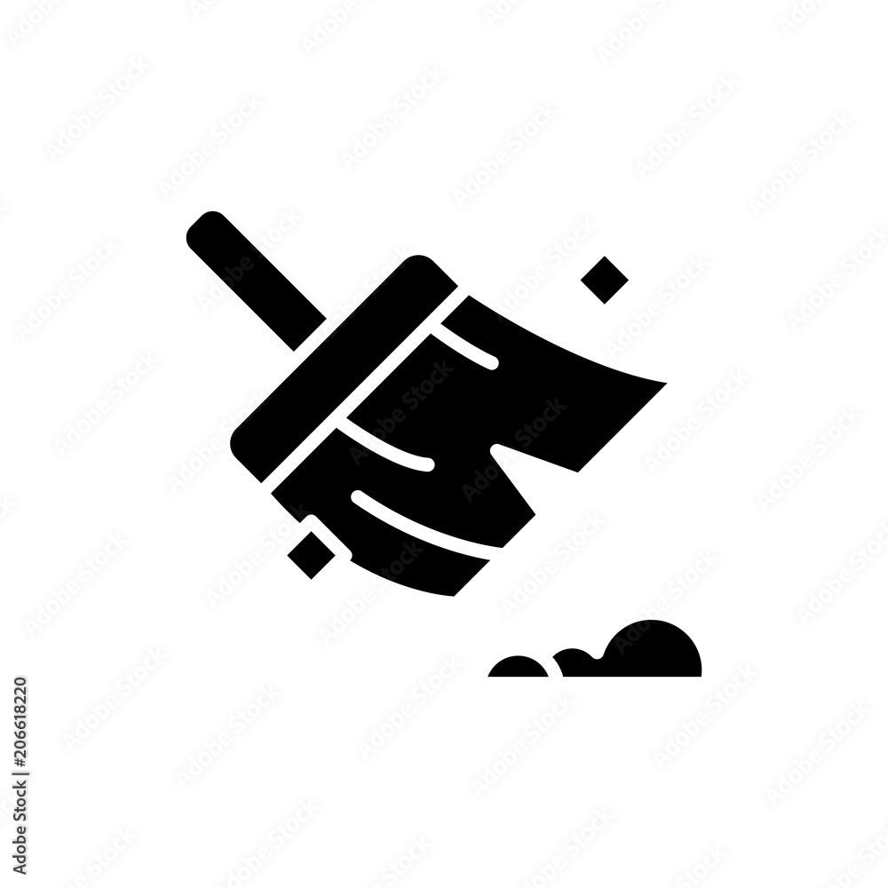 Maintaining cleanliness black icon concept. Maintaining cleanliness flat vector symbol, sign, illustration. Maintaining cleanliness black icon concept. Maintaining cleanliness flat vector symbol, sign, illustration.