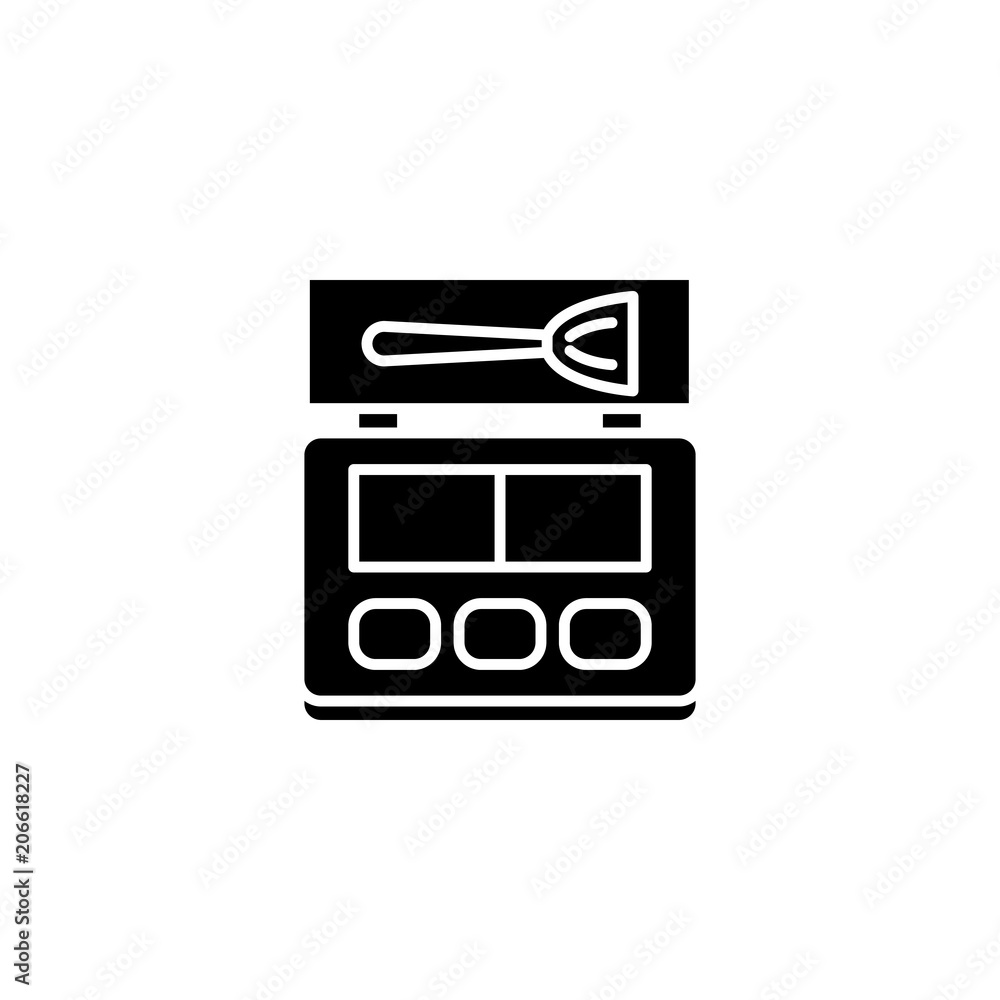 Make-up black icon concept. Make-up flat vector symbol, sign, illustration. Make-up black icon concept. Make-up flat vector symbol, sign, illustration.