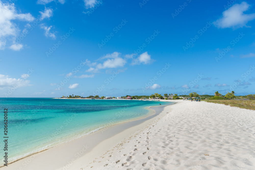 Beautiful beach in Los Roques archipelago, one of the most